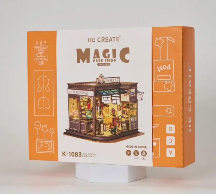 Puzzle 3d Nook Book Domek do Składania Podpórka - Magiczna Kawiarnia