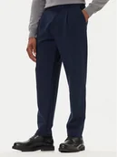 Spodnie męskie - Calvin Klein Chinosy LV04LE613G Granatowy Slim Fit - miniaturka - grafika 1