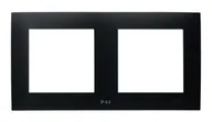 Klawisze i ramki - Ramka podwójna instalacyjna czarny metalik IP44 SZAFIR RH-2Z/33 OSPEL - miniaturka - grafika 1