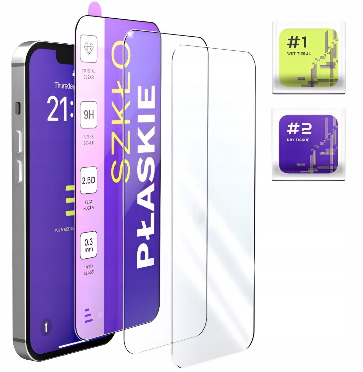 Hello Case 3-PAK Szkło Hartowane Płaskie Do Realme GT 6 / 6T Szybka 9H, Ochronne