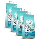 Żwirek dla kotów - Sanicat Zbrylający żwirek dla kotów z mydłem marsylskim 4x10 l - miniaturka - grafika 1