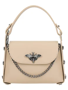 Wojas Skórzana torebka w kolorze beżowym - 18 x 13 x 6 cm - Torebki damskie - miniaturka - grafika 1