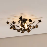 Lampy sufitowe - Lampa sufitowa Carolina ONLI, możliwość ściemniania, brązowy / mosiężny, salon / jadalnia, metal, florentyński - miniaturka - grafika 1