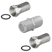 Inne akcesoria audio-wideo - Zestaw Do Łączenia Kabli Sat 2X Wtyk F + 1X Beczka F Libox Pak. - miniaturka - grafika 1