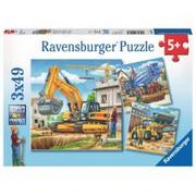 Puzzle - Ravensburger Large construction vehicles 3x49st. 92260 - miniaturka - grafika 1