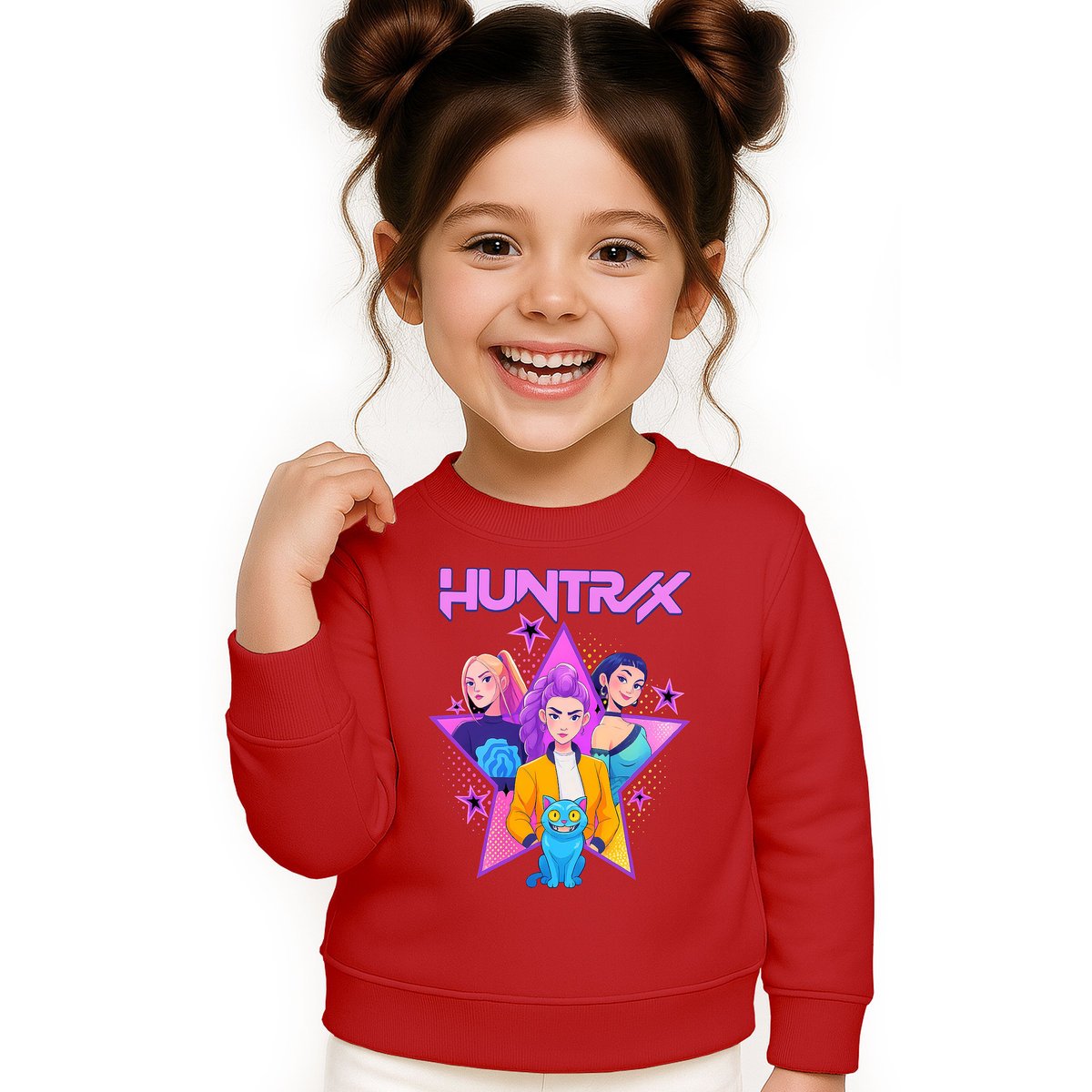 BLUZA DZIECIĘCA KPOP DEMON HUNTERS HUNTRIX 104 BAWEŁNIANA JAKOŚĆ