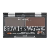 Akcesoria i kosmetyki do stylizacji brwi - RIMMEL Brow This Way Zestaw do Brwi 003 Dark Brown RIM-5044 - miniaturka - grafika 1