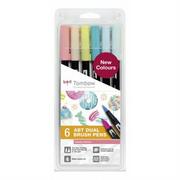 Kredki, ołówki, pastele i pisaki - Tombow ABT  Dual Brush Pen zestaw 6 flamastrów CandyColours ABT-6P-4 - miniaturka - grafika 1