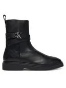Botki damskie - Calvin Klein Botki Ankle Boot W/ Metal Logo HW0HW02663 Czarny - miniaturka - grafika 1