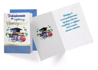 Kartki okolicznościowe i zaproszenia - marka niezdefiniowana Karnet B6 PR-423 Podziękowania dla Nauczyciela - Kukartka - miniaturka - grafika 1