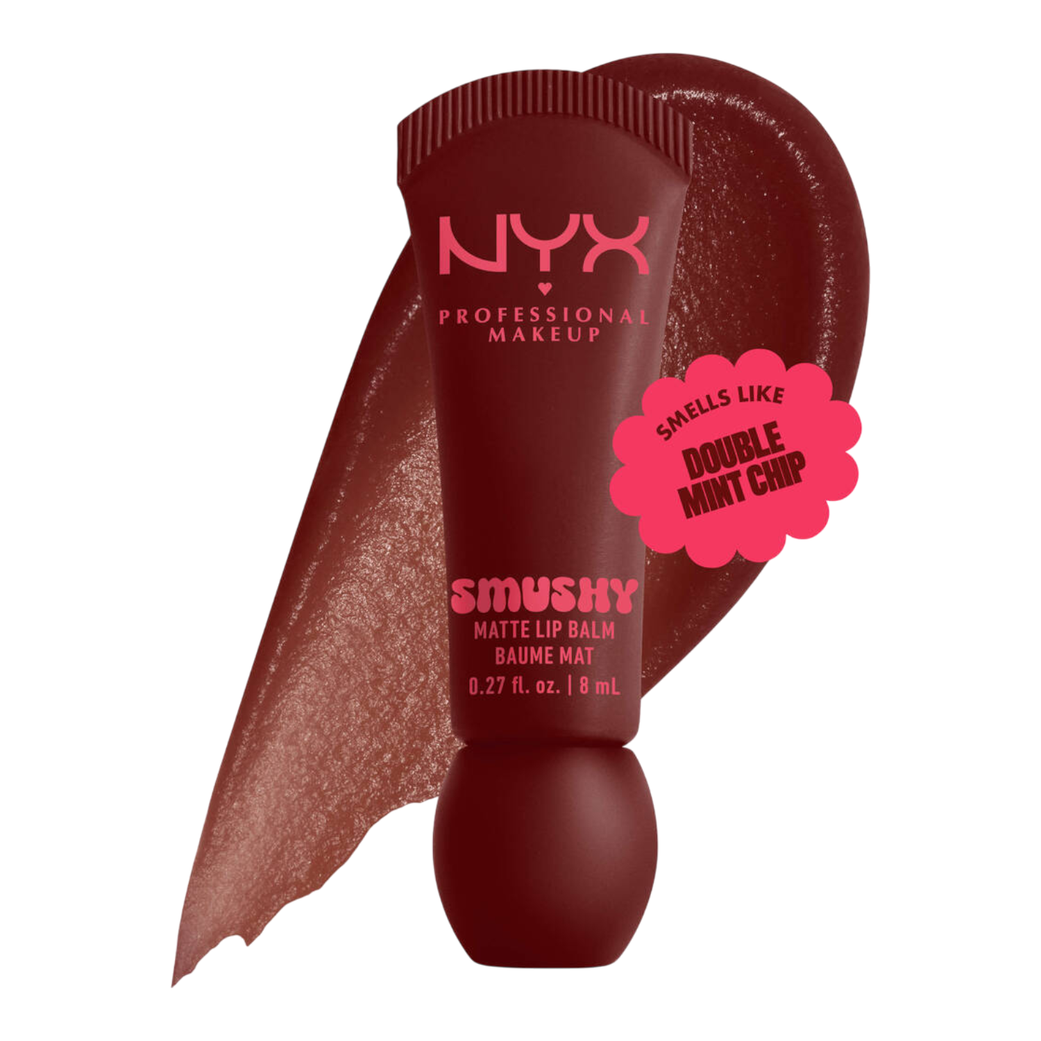 NYX Smushy Matte Lip Balm Pomadka do ust, Smudge Fudge