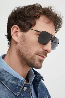 Okulary przeciwsłoneczne - Armani Exchange okulary przeciwsłoneczne męskie kolor czarny 0AX2050S - grafika 1