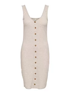 ONLY Damska sukienka Onlnella S/L Bodycon JRS Jersey, Pumice Stone/szczegóły: melanż, XXL - Sukienki - miniaturka - grafika 1
