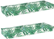 Poduszki ogrodowe - vidaXL Zestaw poduszek na paletę 2 pcs Wzór w liście 120 x 40 x 8 cm - miniaturka - grafika 1