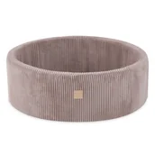 Suche baseny - Misioo Suchy Basen 90X30 Cm Okrągły Beżowy Sztruks Premium - miniaturka - grafika 1