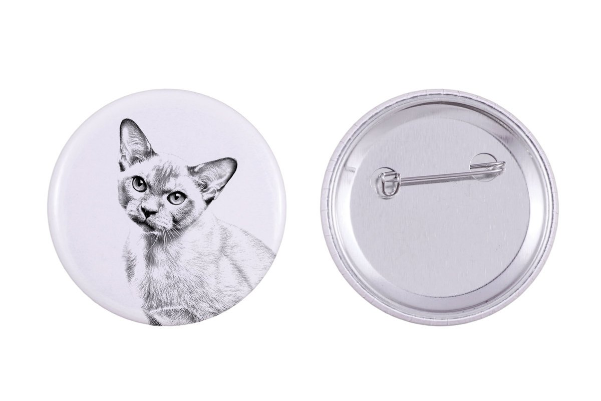 Kot burmański - ozdoba plecaka, personalizowana przypinka, idealny gadżet dla miłośników zwierząt marki Art-Dog