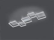 Lampy sufitowe - Trio SORRENTO Aluminium szczotkowane SMD LED 34W ściemnialna 3000K Lampka sufitowa 627710505 - miniaturka - grafika 1