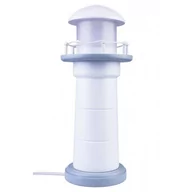 Wyposażenie pokoiku dziecięcego - Biało-szara lampka nocna dziecięca LED latarnia - S186-Dinos - miniaturka - grafika 1