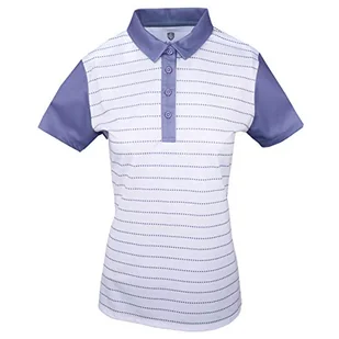 Island Green Damski golf damski kontrastowy rękaw oddychająca odprowadzająca wilgoć elastyczna koszulka polo koszulka polo Lawenda/biała 18 - Swetry damskie - miniaturka - grafika 1