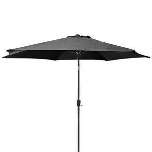 Duży Składany Regulowany Parasol Ogrodowy 270Cm Boston Ciemny Szary - Parasole ogrodowe - miniaturka - grafika 1
