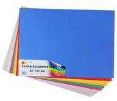 Papier do drukarek - Papier kolorowy A3 mix 100 arkuszy 10 kolorów - miniaturka - grafika 1