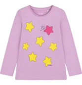 Bluzki dla dziewczynek - T-shirt z długim rękawem dla dziewczynki, z gwiazdkami i napisem "jedna na milion", fioletowy 3-8 lat - miniaturka - grafika 1