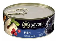 Mokra karma dla kotów - SAVORY Cat Adult Fish 100g (puszka) - miniaturka - grafika 1