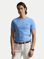 Koszulki męskie - Polo Ralph Lauren T-Shirt 710671438526 Niebieski Custom Slim Fit - miniaturka - grafika 1