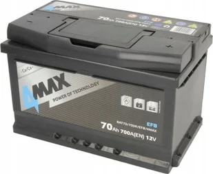 Akumulator 4MAX 12V 70Ah/700A START&STOP EFB P+ standardowy 278x175x175 B13 efb/rozruchowy - Ładowarki i akumulatory - miniaturka - grafika 1