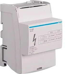 Hager Blok rozdzielczy 4-biegunowy In= 100 A - Inne akcesoria elektryczne - miniaturka - grafika 1