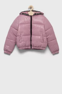 Sisley kurtka dziecięca kolor różowy - Kurtki i płaszcze dla dziewczynek - miniaturka - grafika 1