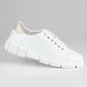 Półbuty damskie - Sportowe damskie skóra naturalna GOODIN GD-PI2604 Biel skóra 37 - miniaturka - grafika 1