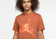 Koszulki męskie - Nike Air Jordan Classics Crew Tee Dark Russet - miniaturka - grafika 1