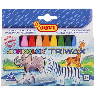 Jovi Kredki świecowe trójkątne 12 kolorów - Przybory szkolne - miniaturka - grafika 2