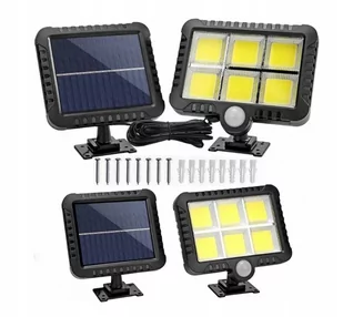 Lampa Solarna z Czujnikiem Ruch i Zmierzchu 120 LED halogen - Lampy ogrodowe - miniaturka - grafika 1