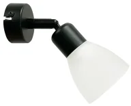 Lampy ścienne - Loftowy kinkiet ze szklanym kloszem czarny + biały - 2X Z067 M6-D91 - miniaturka - grafika 1