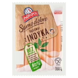 Parówki Z Indyka 90 % 200 G Samo Dobro - Pasztet i przetwory mięsne - miniaturka - grafika 1