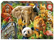Puzzle - Educa, Puzzle, Dzikie zwierzęta, 500 el. - miniaturka - grafika 1