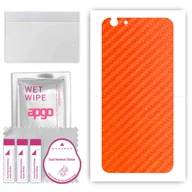 Szkła hartowane na telefon - Folia naklejka skórka strukturalna na TYŁ do Apple iPhone 6s -  Carbon Pomarańczowy - apgo SKINS - miniaturka - grafika 1
