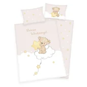 Pościel dla dzieci - Herding Dziecięca pościel bawełniana do łóżeczka Kleiner schutzengel, 40 x 60 cm, 100 x 135 cm - miniaturka - grafika 1