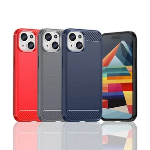 Etui Carbon Case do iPhone 15 elastyczny czarny - Etui i futerały do telefonów - miniaturka - grafika 7