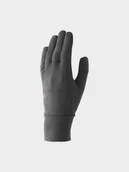 Rękawiczki - 4F Rękawiczki dzianinowe Touch Screen uniseks - szare XS - miniaturka - grafika 1