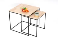 Ławy i stoliki kawowe - Zestaw Stolików Kawowych 2W1,Duo, Dąb, Zestaw Duży - miniaturka - grafika 1