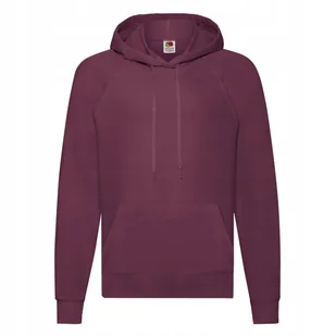 Lekka Bluza Męska Z Kapturem Lightweight Hooded Sweat Burgundowy r. XL - Bluzy męskie - miniaturka - grafika 1