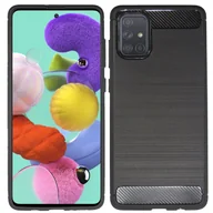 Etui i futerały do telefonów - cofi1453® Silicone Case Bumper Carbon kompatybilny z SAMSUNG GALAXY A51 A515F Etui TPU Miękkie etui na telefon komórkowy Pokrowiec ochronny Czarny - miniaturka - grafika 1