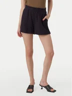 Spodenki damskie - Vero Moda Szorty materiałowe Natali 10279687 Czarny Baggy Fit - miniaturka - grafika 1