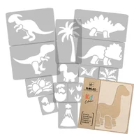 Szablony malarskie - Szablony Malarskie Wielokrotne 14 szt. / Dinozaury - miniaturka - grafika 1