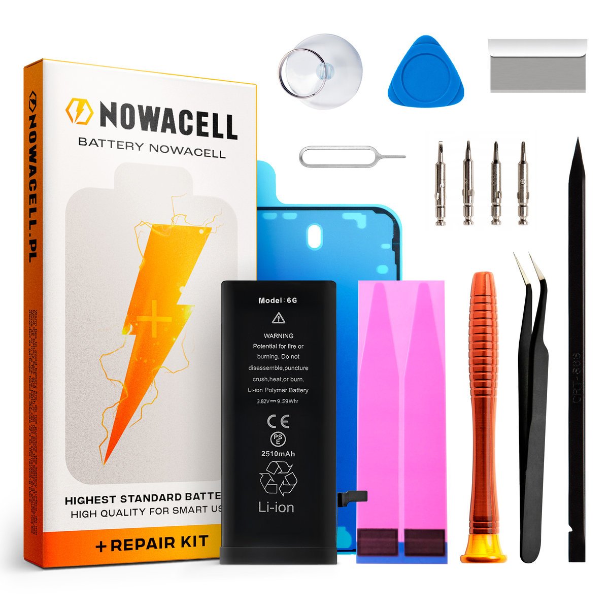 Bateria do iPhone 6 Większa Pojemność 2300 mAh Zestaw NOWACELL