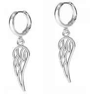 Kolczyki - Kolczyki Srebrne Skrzydła Skrzydełka Anioła Ptaka Wings SREBRO 925 - miniaturka - grafika 1