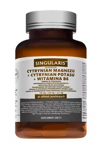 Singularis Superior, Cytrynian Magnezu + Cytrynian Potasu + Witamina B6, suplement diety, 120 tab. - Witaminy i minerały - miniaturka - grafika 1
